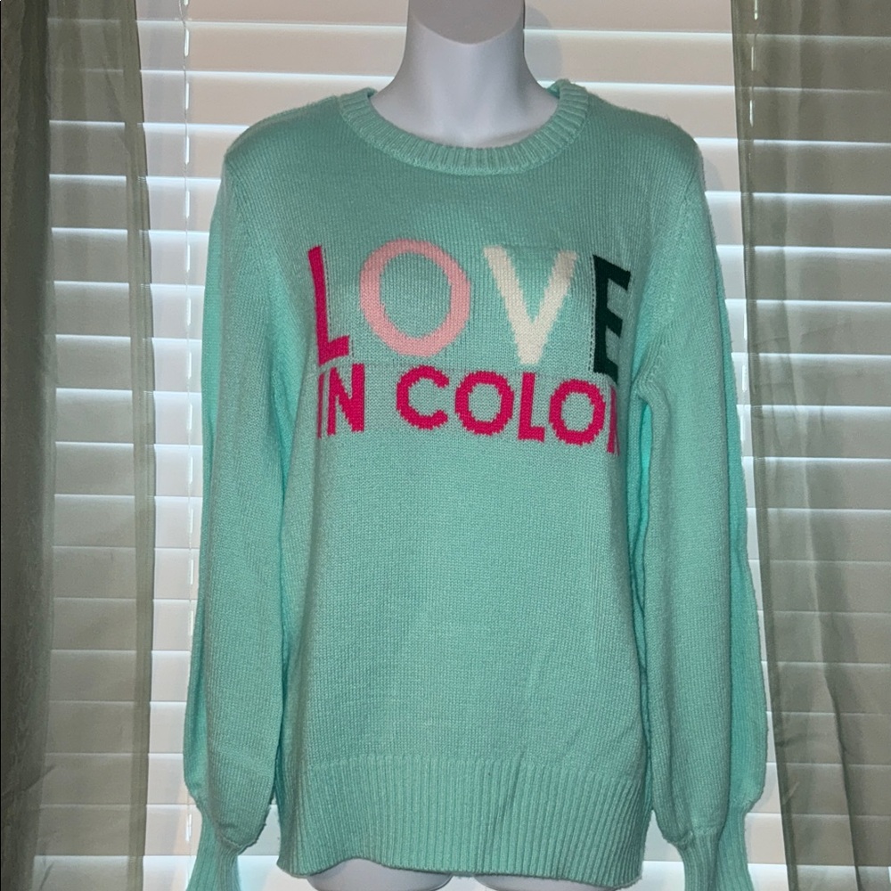 Crown & Ivy “ Love In Color” sweater size large